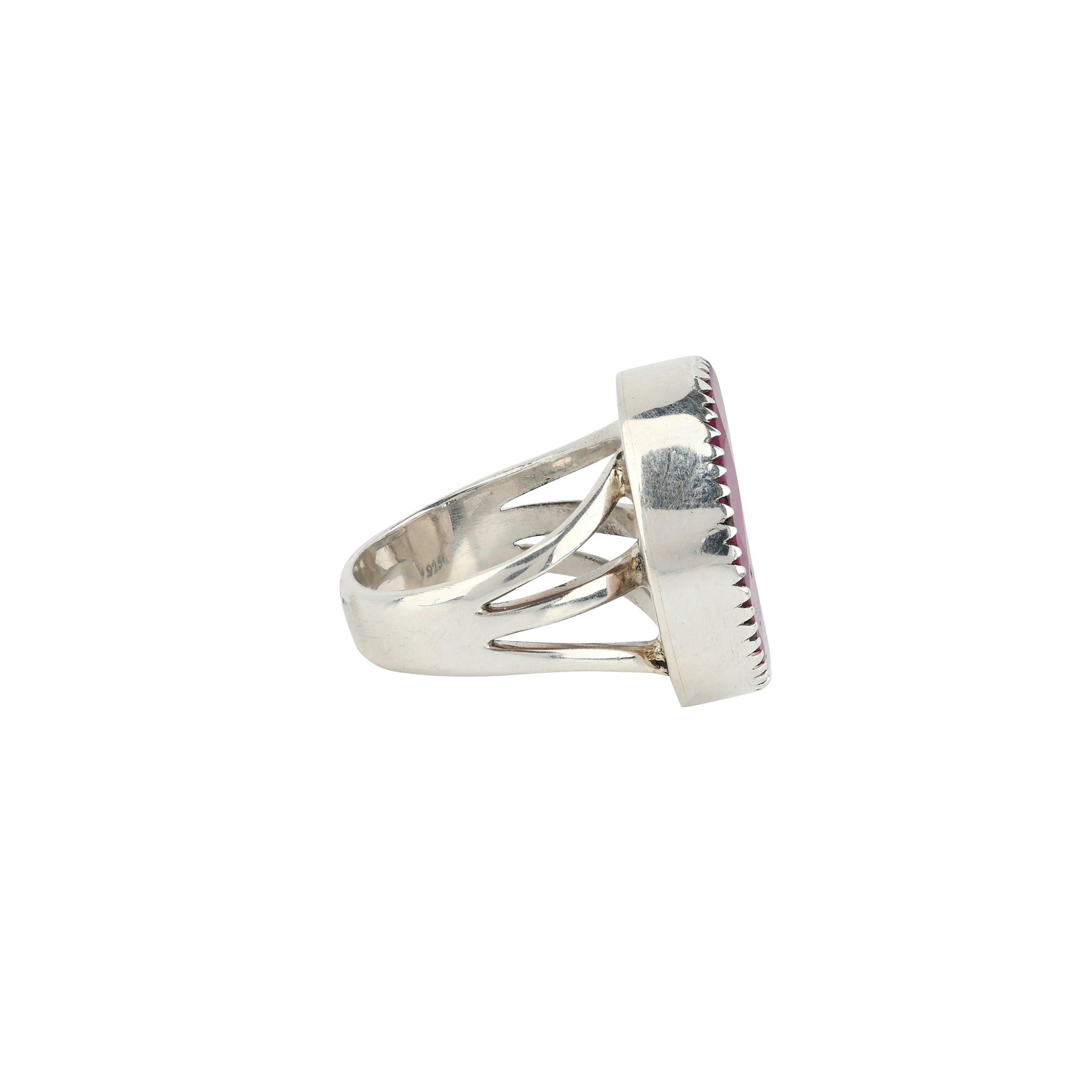 Rich Pink Tourmaline gemstone set in sterling silver