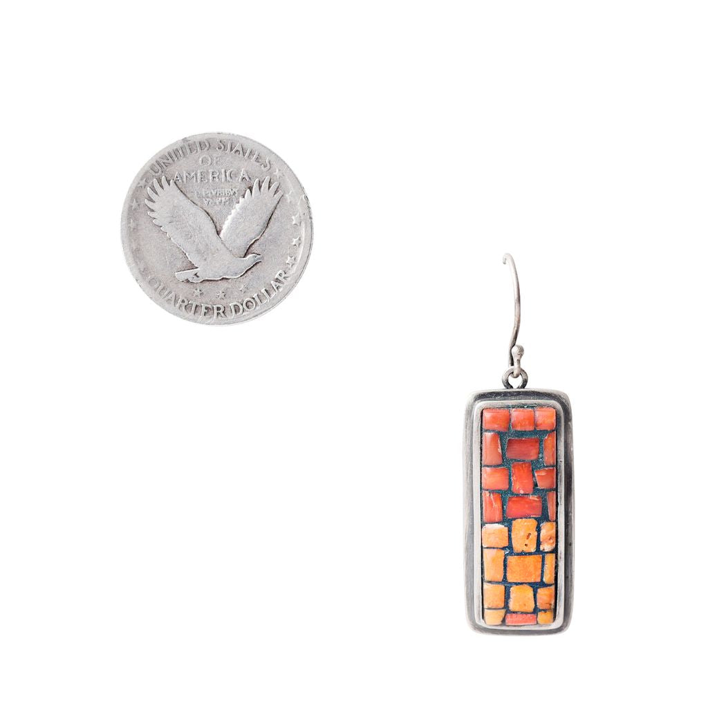 Nomad Mosaic Coral Earrings