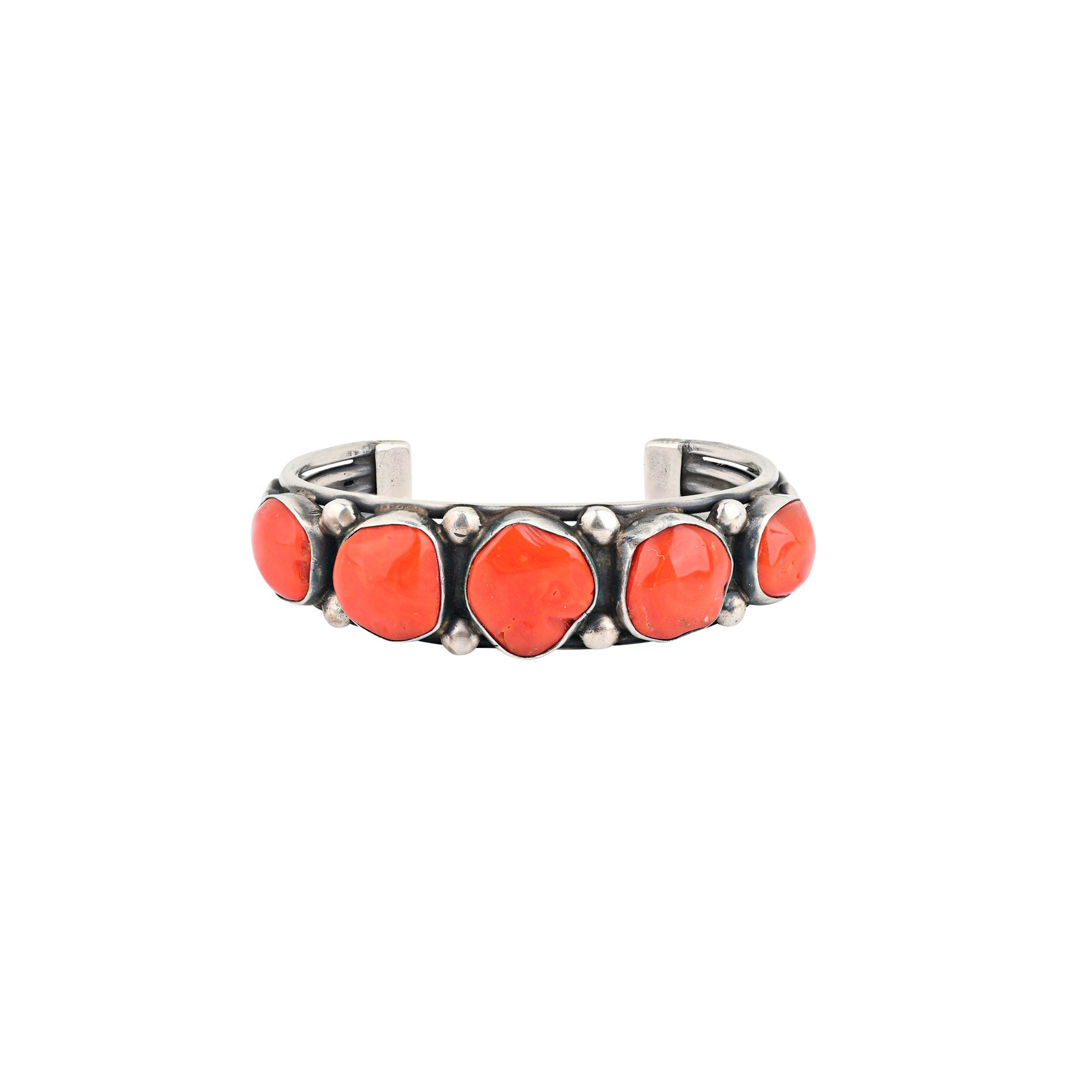 Vintage Red Coral Cuff