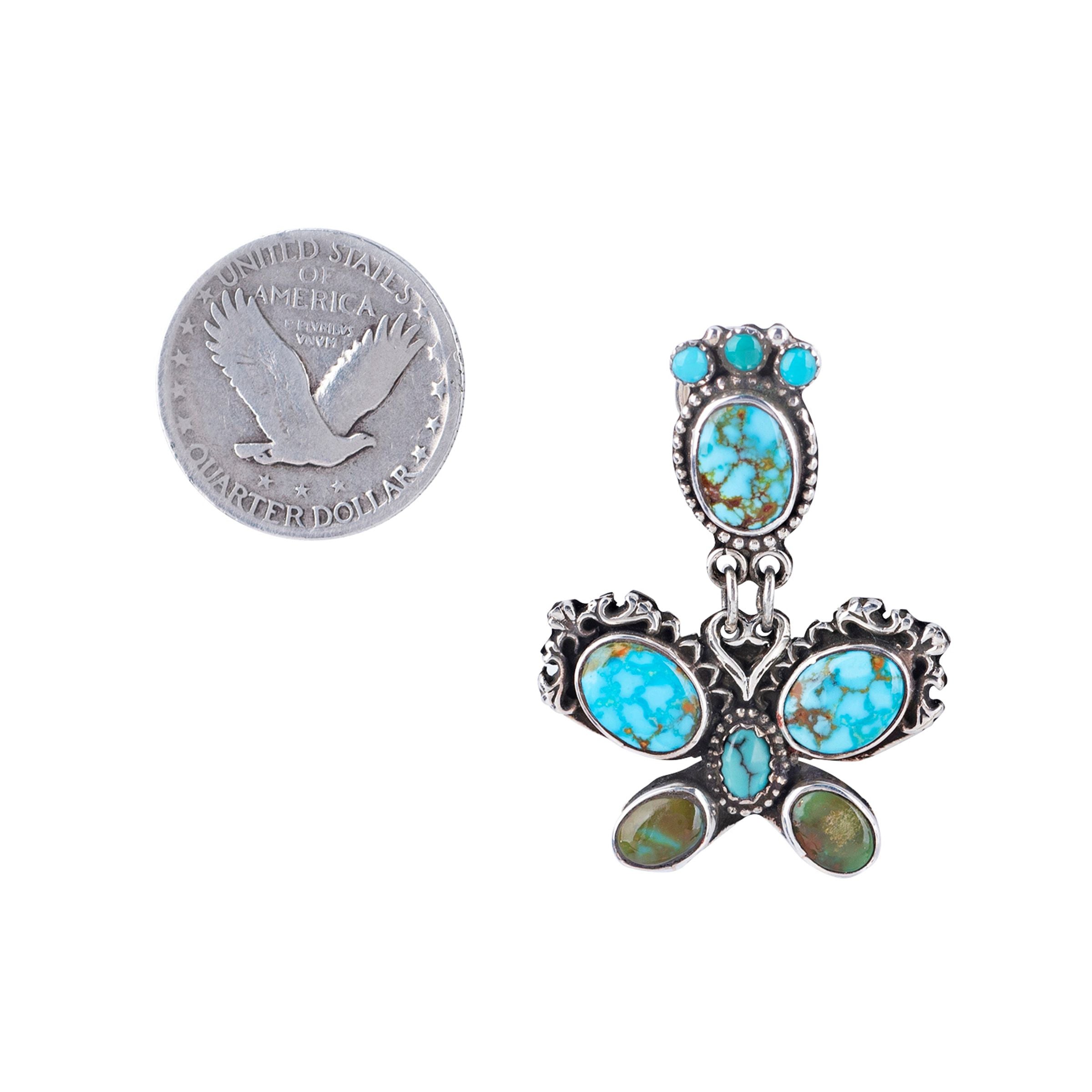 Aldrich Art Turquoise Butterfly Earrings