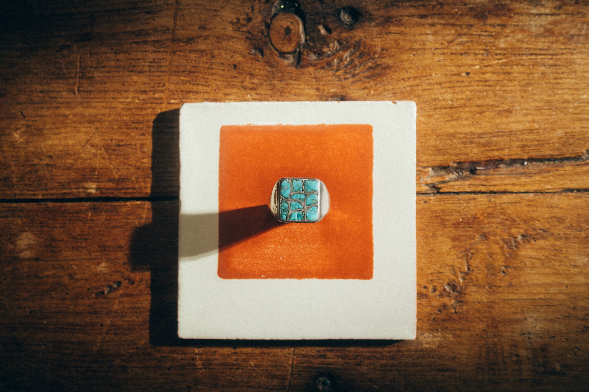 Vintage Zuni Inlay Ring, c. 1950's 