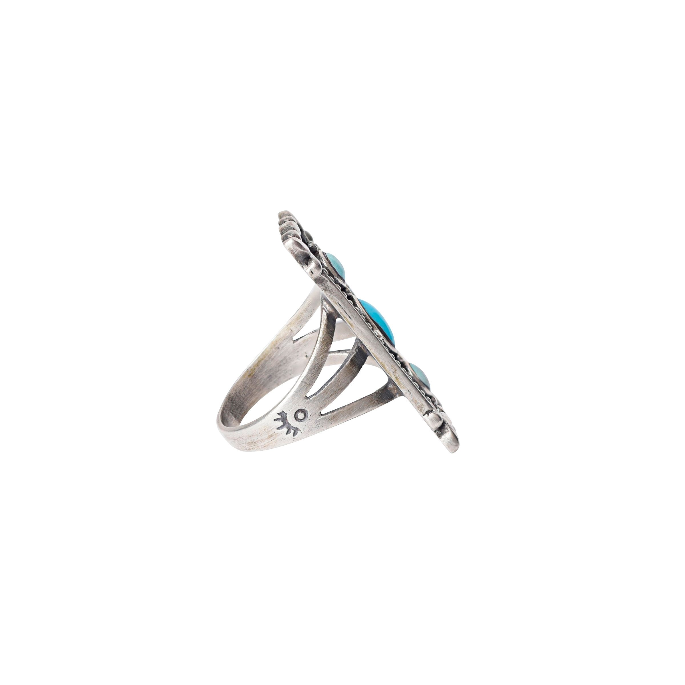 Inlay Shield Ring - Size 8