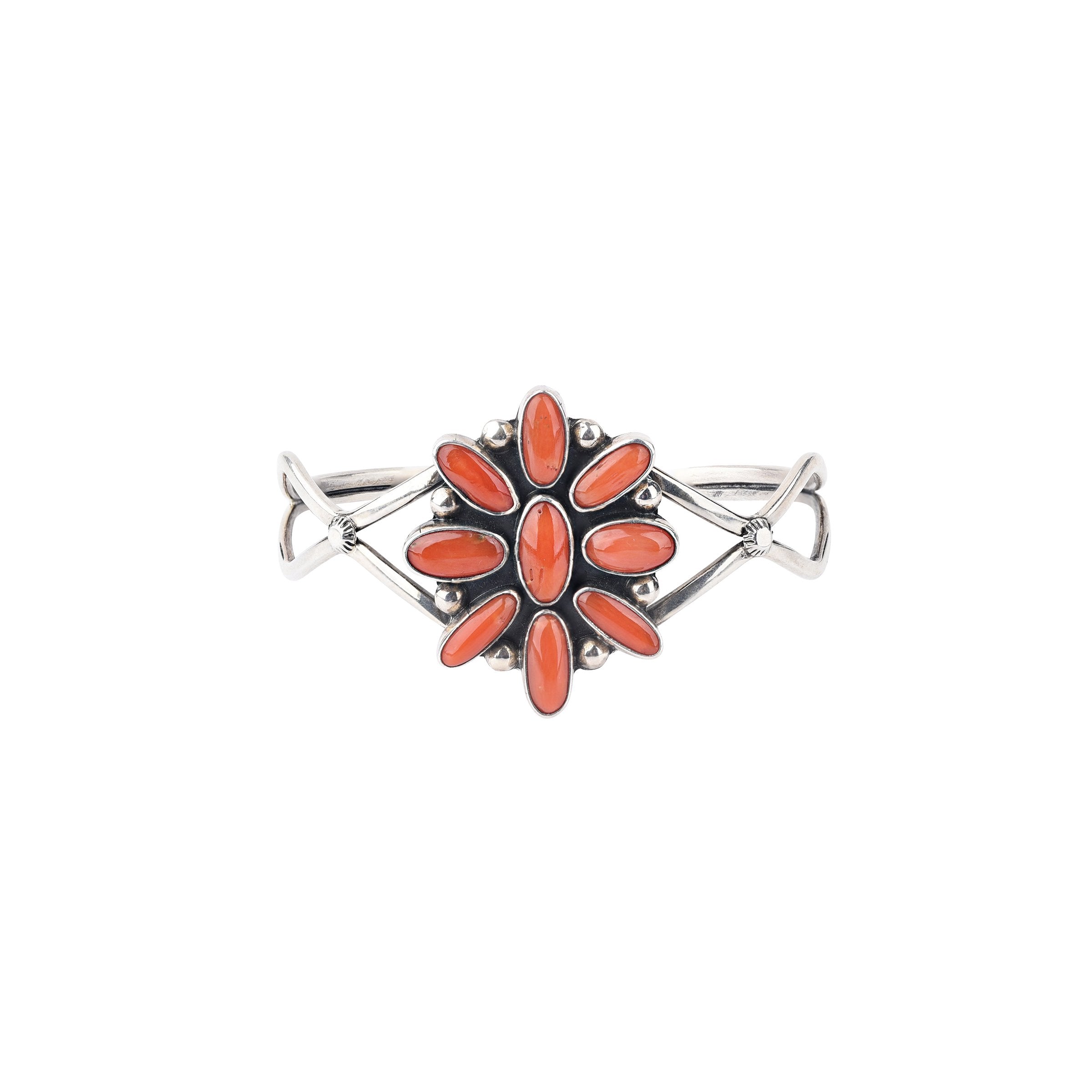 L. T. Chee Coral Flower Cuff