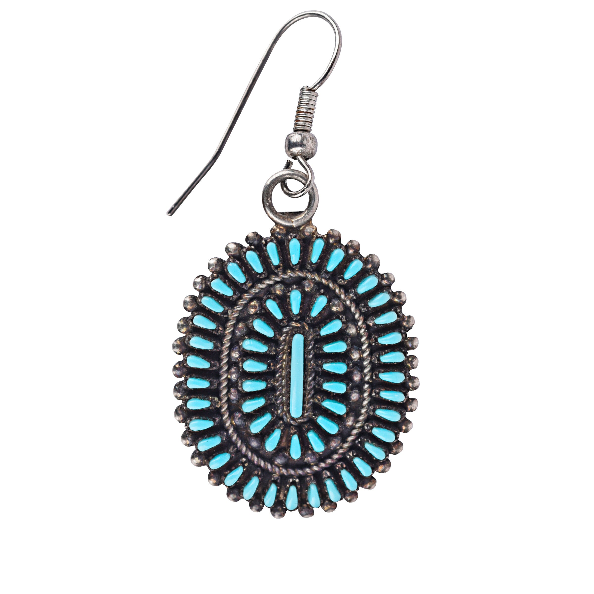 Vintage Zuni Petit Point Earrings, c. 1950's