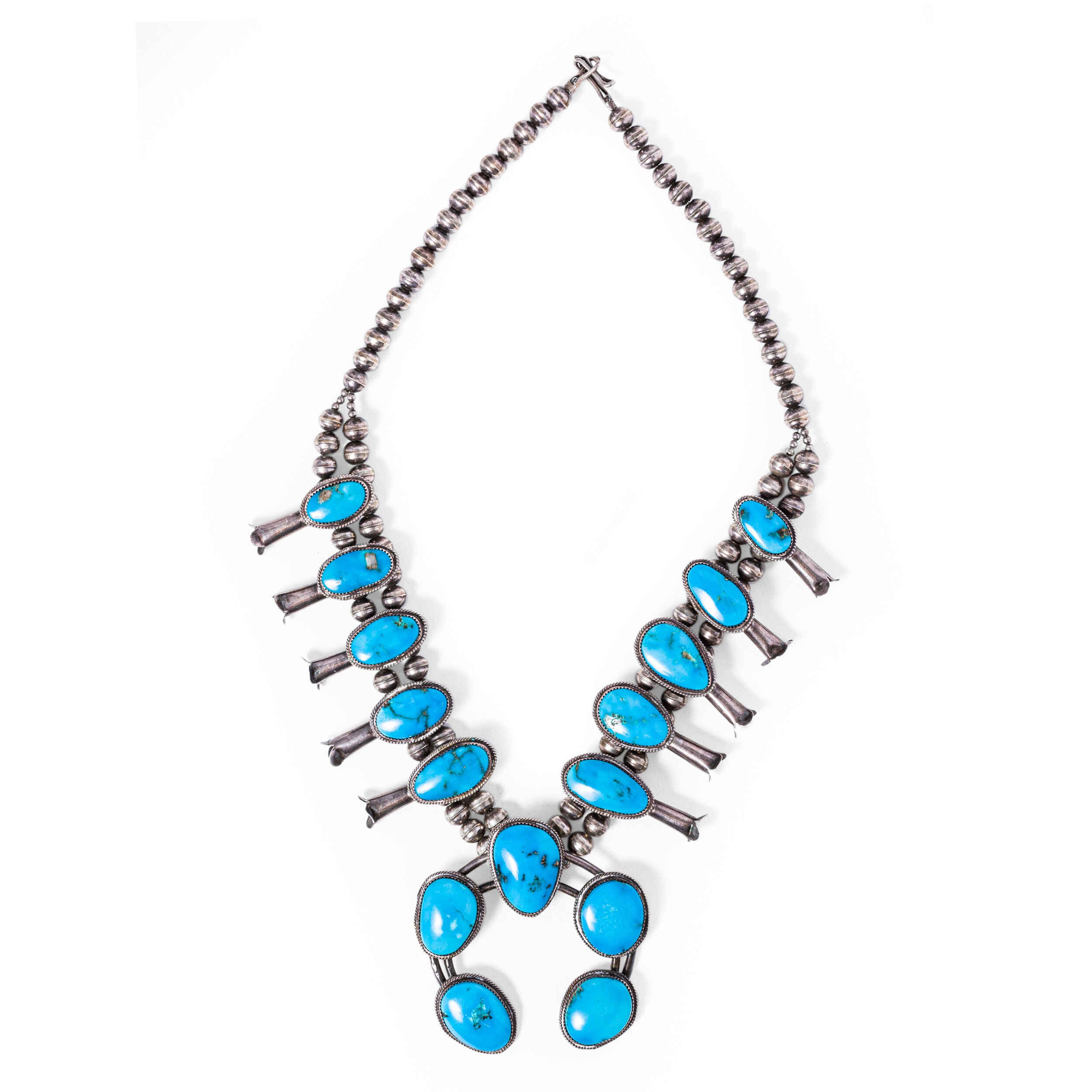 Kingman Squash Blossom Necklace, c. 1960