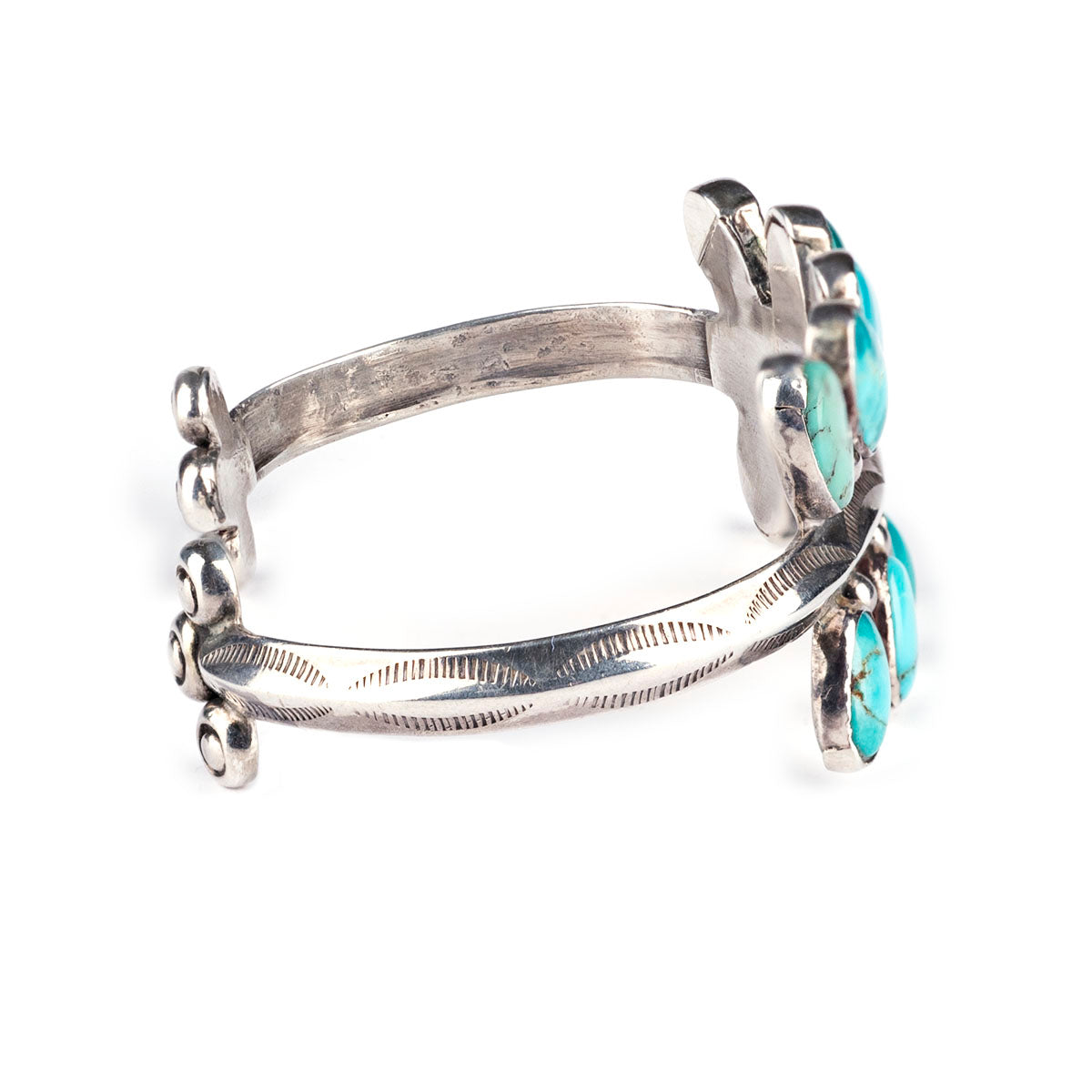 Vintage Turquoise Leaf Cuff