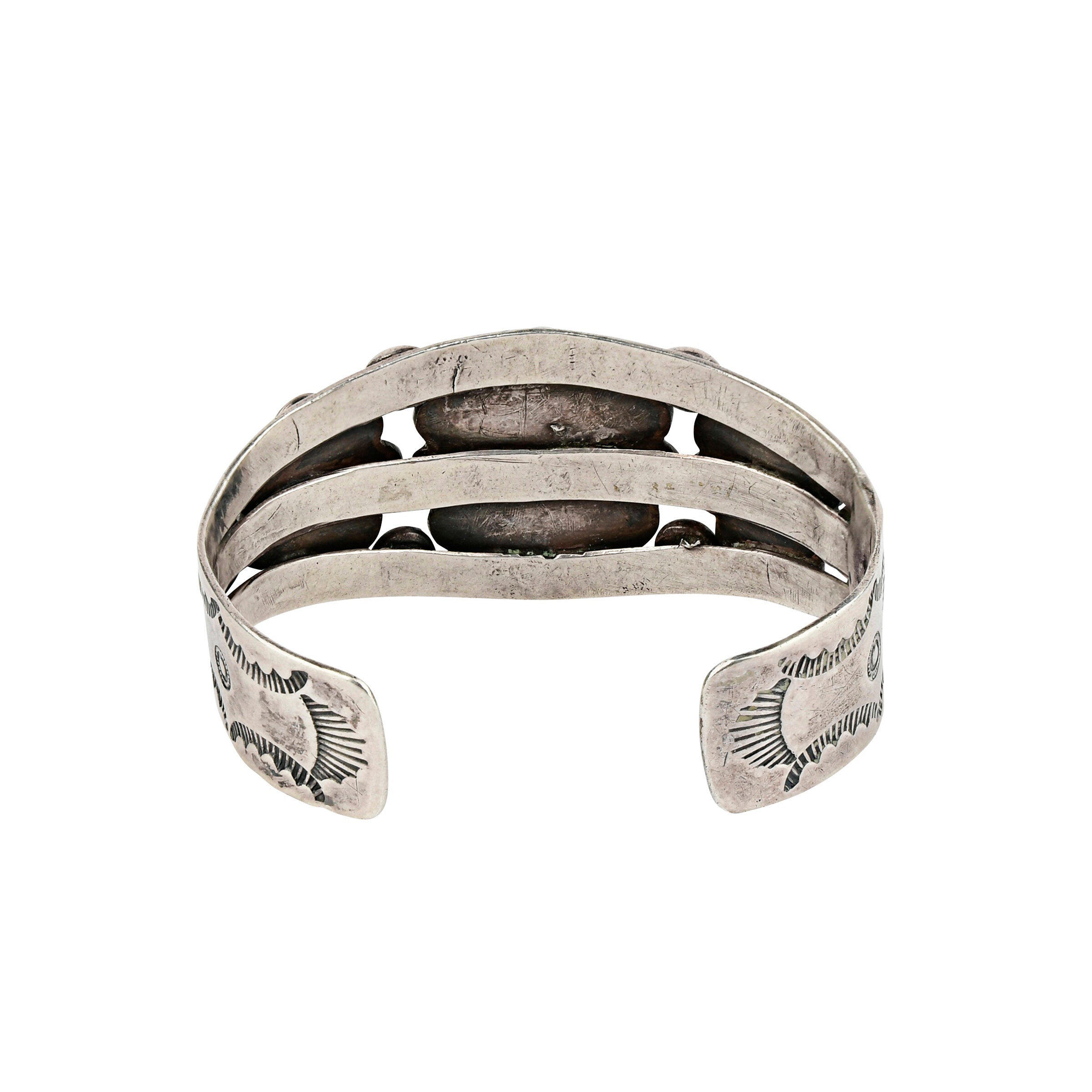 Vintage Tres Flores Turquoise Cuff, c. 1950's