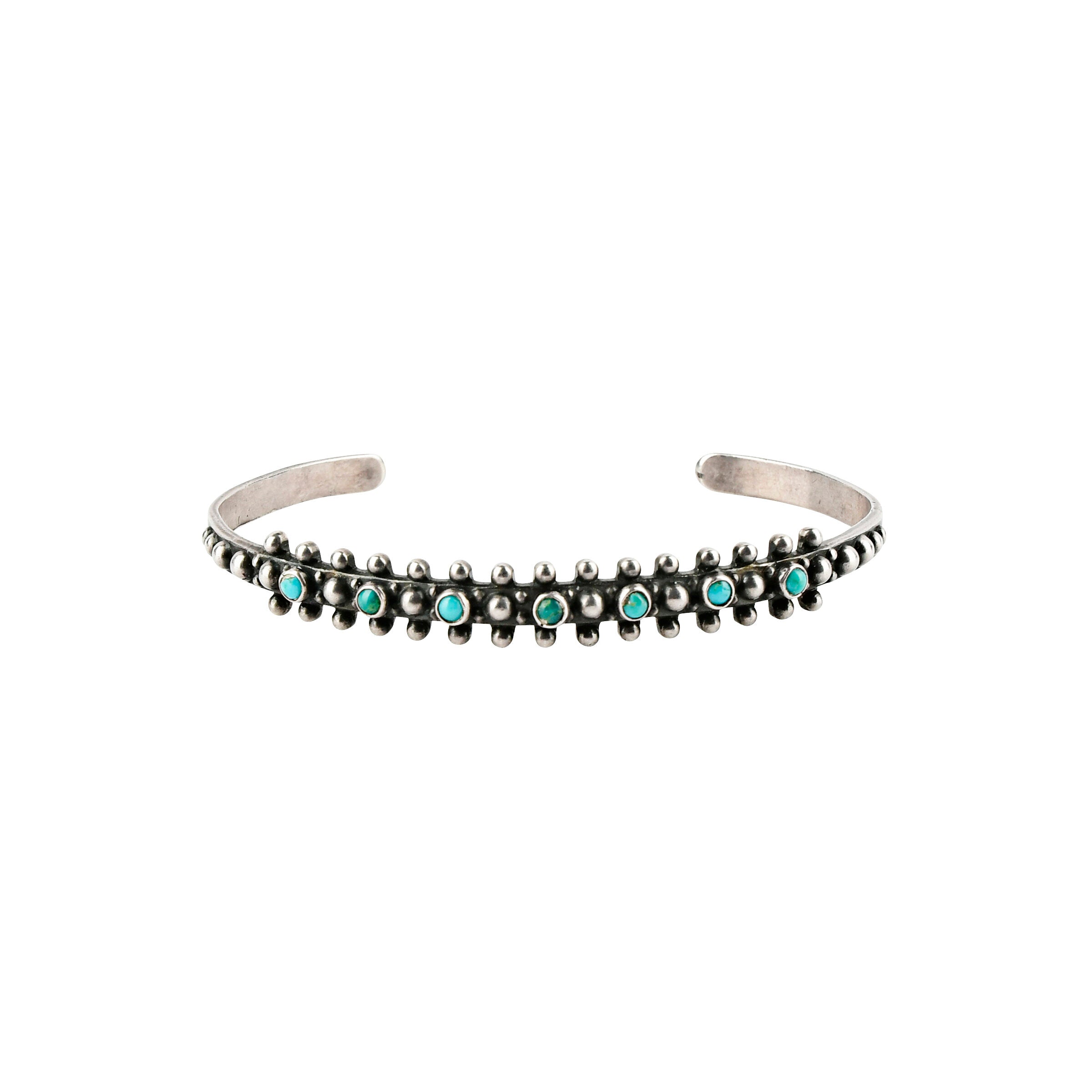 Vintage Zuni Turquoise Row Bracelet, C. 1940 