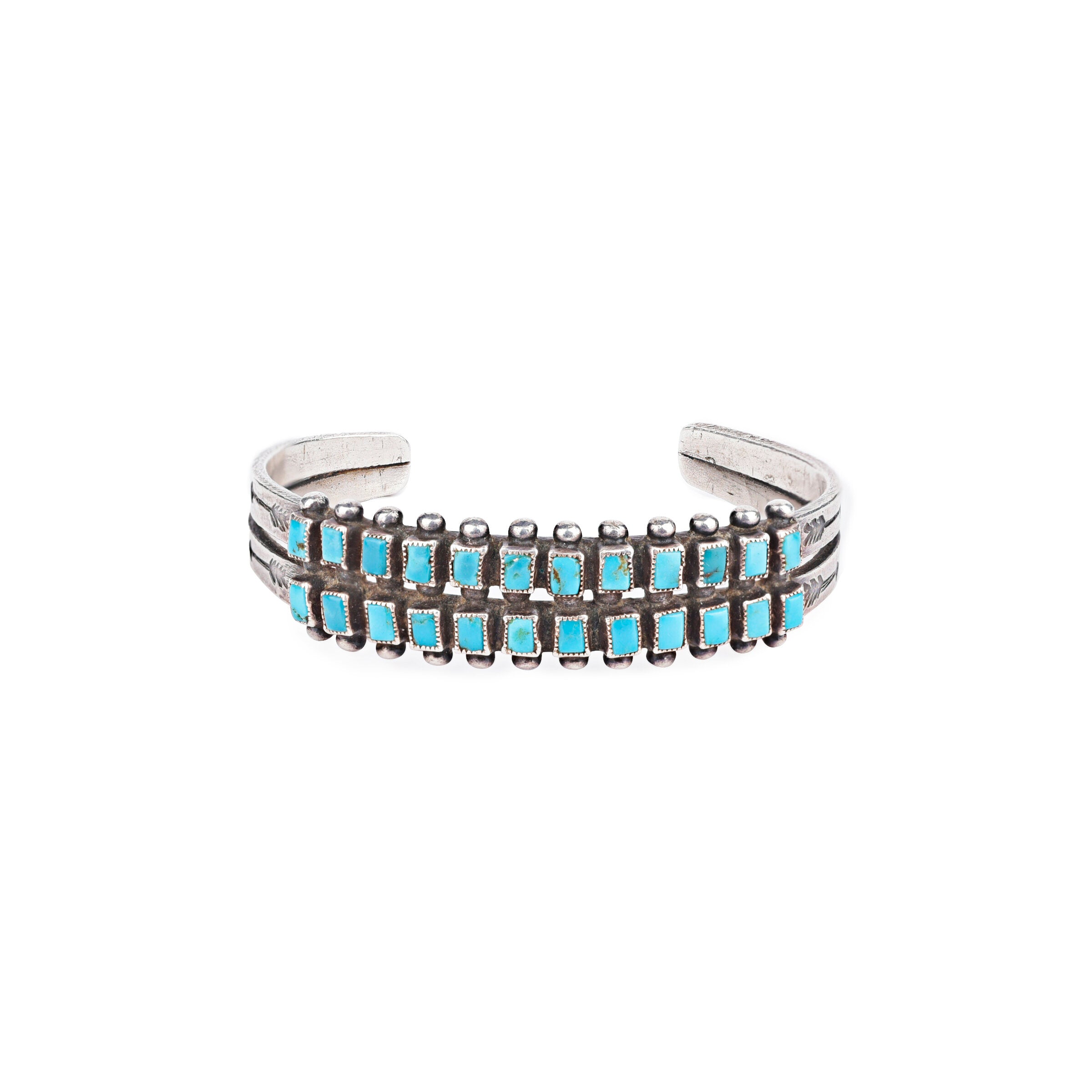Vintage Zuni Two Row Cuff, c. 1940's