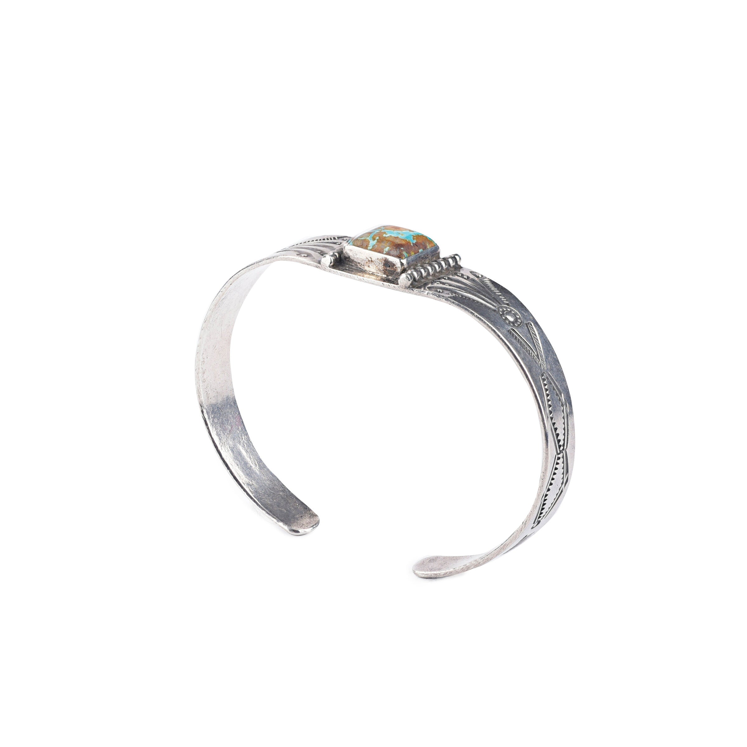 Vintage Green Matrix Square Cuff, c. 1950's