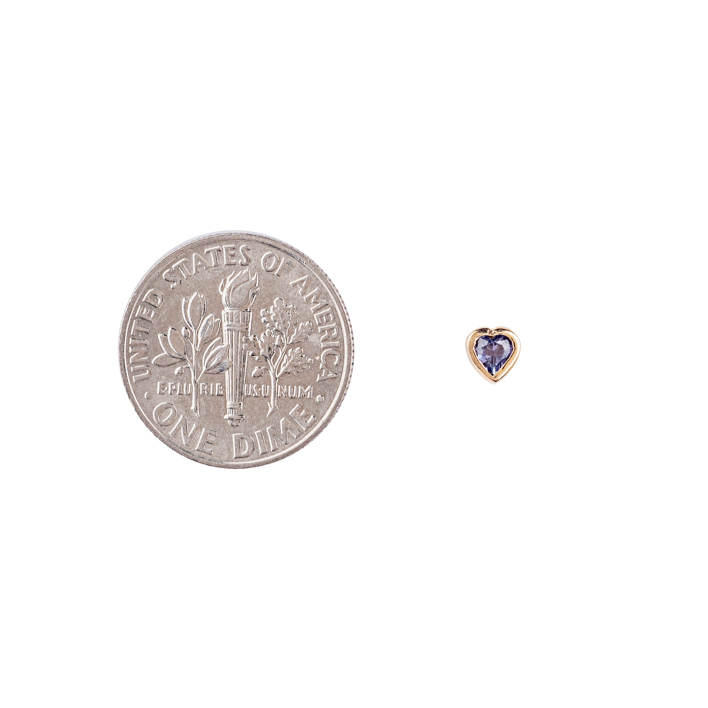 These gorgeous 14K Gold mini heart earrings sparkle with translucent Amethyst stones. From our Bird + Arrow collection they are sure to add some shine to any outfit!