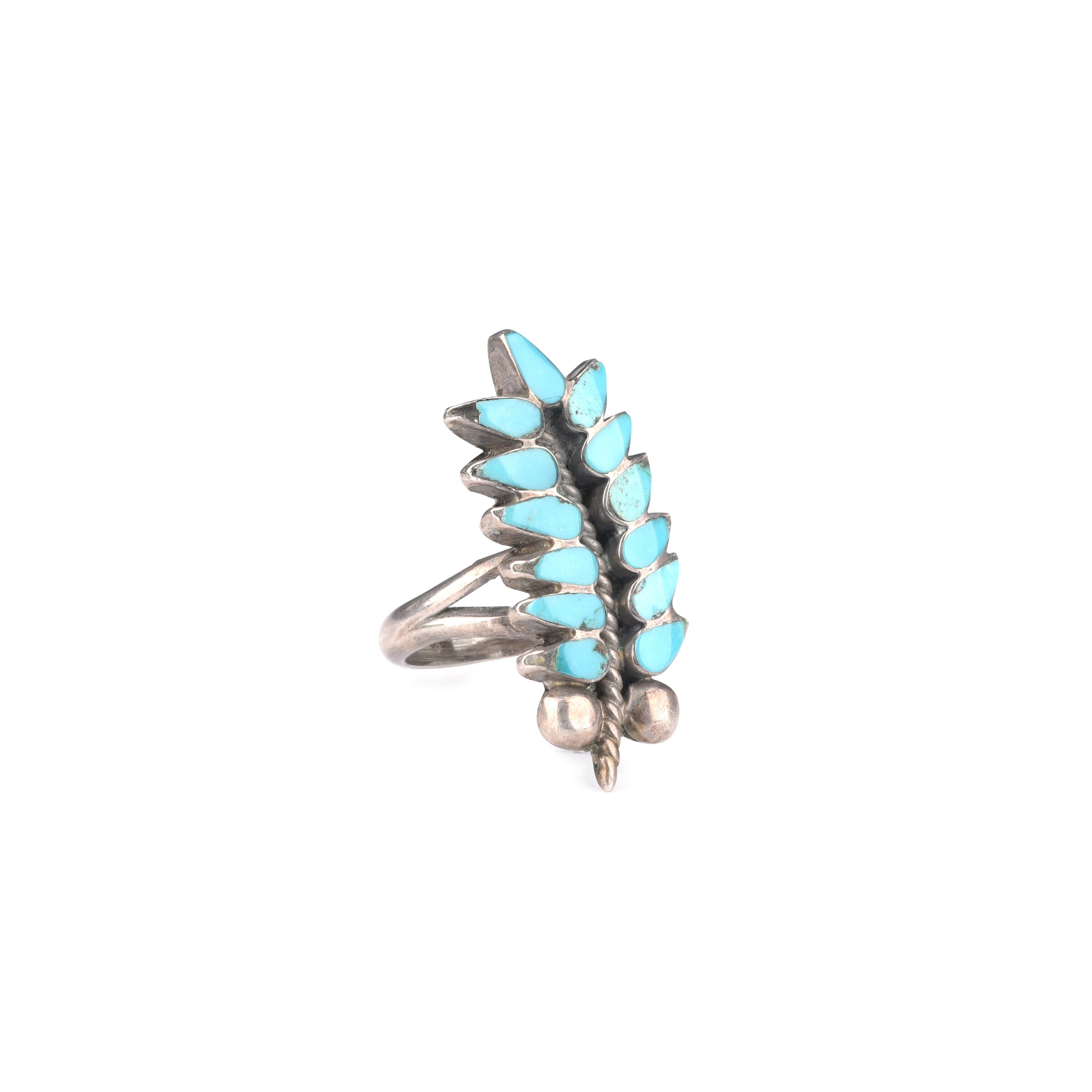 Vintage Zuni Leaf Ring c. 1960's - Size 6 1/2