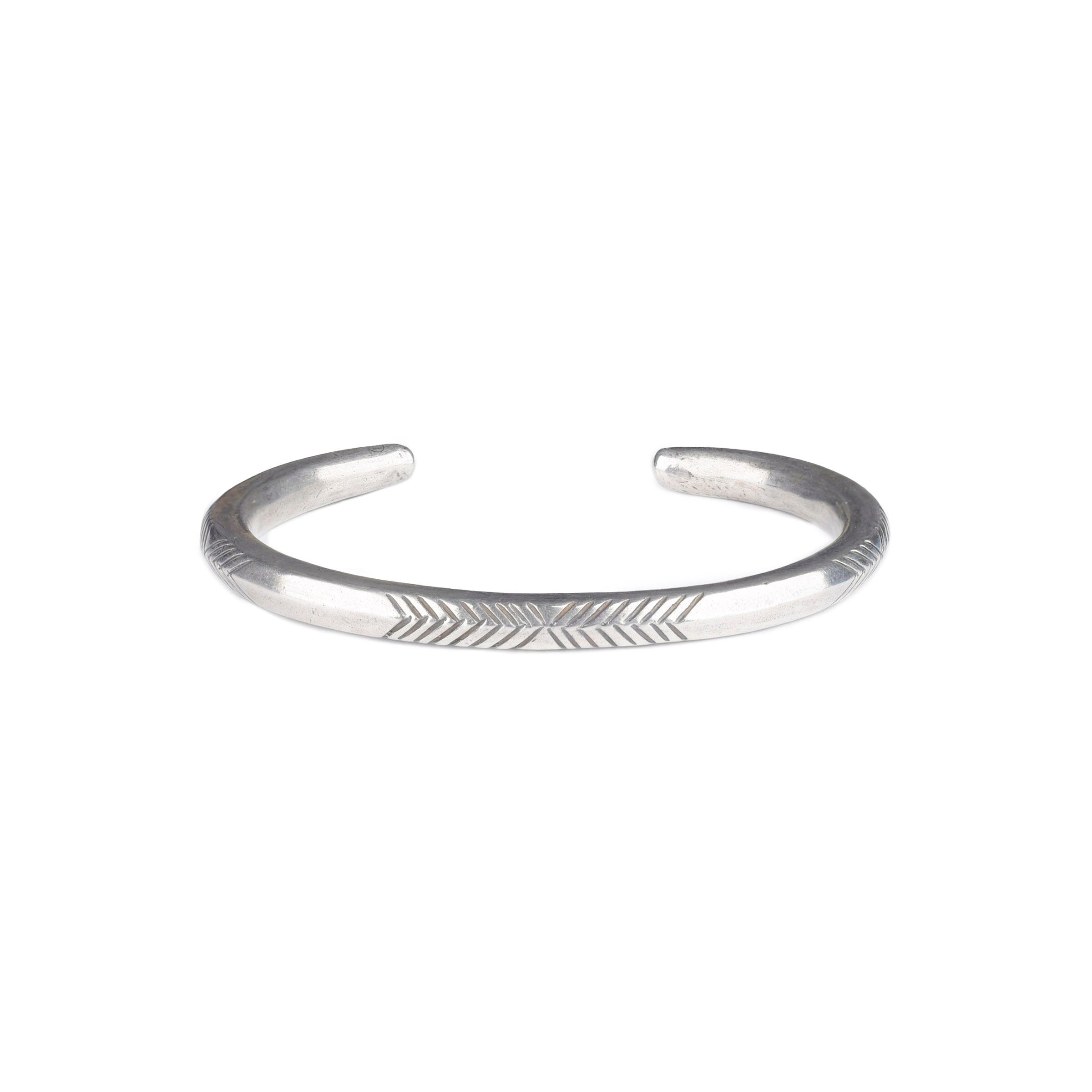 Jock Favour Etched Sterling Cuff