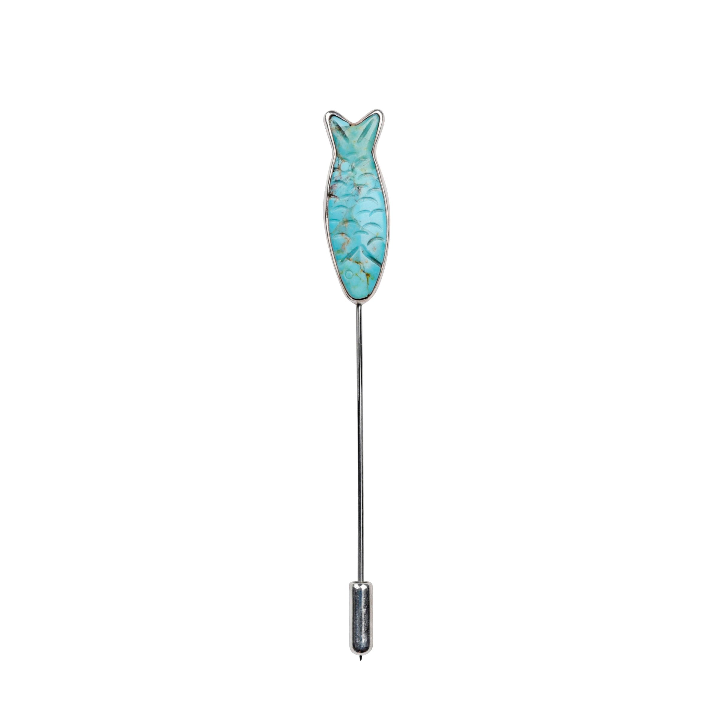 Turquoise Fish Stick Pin