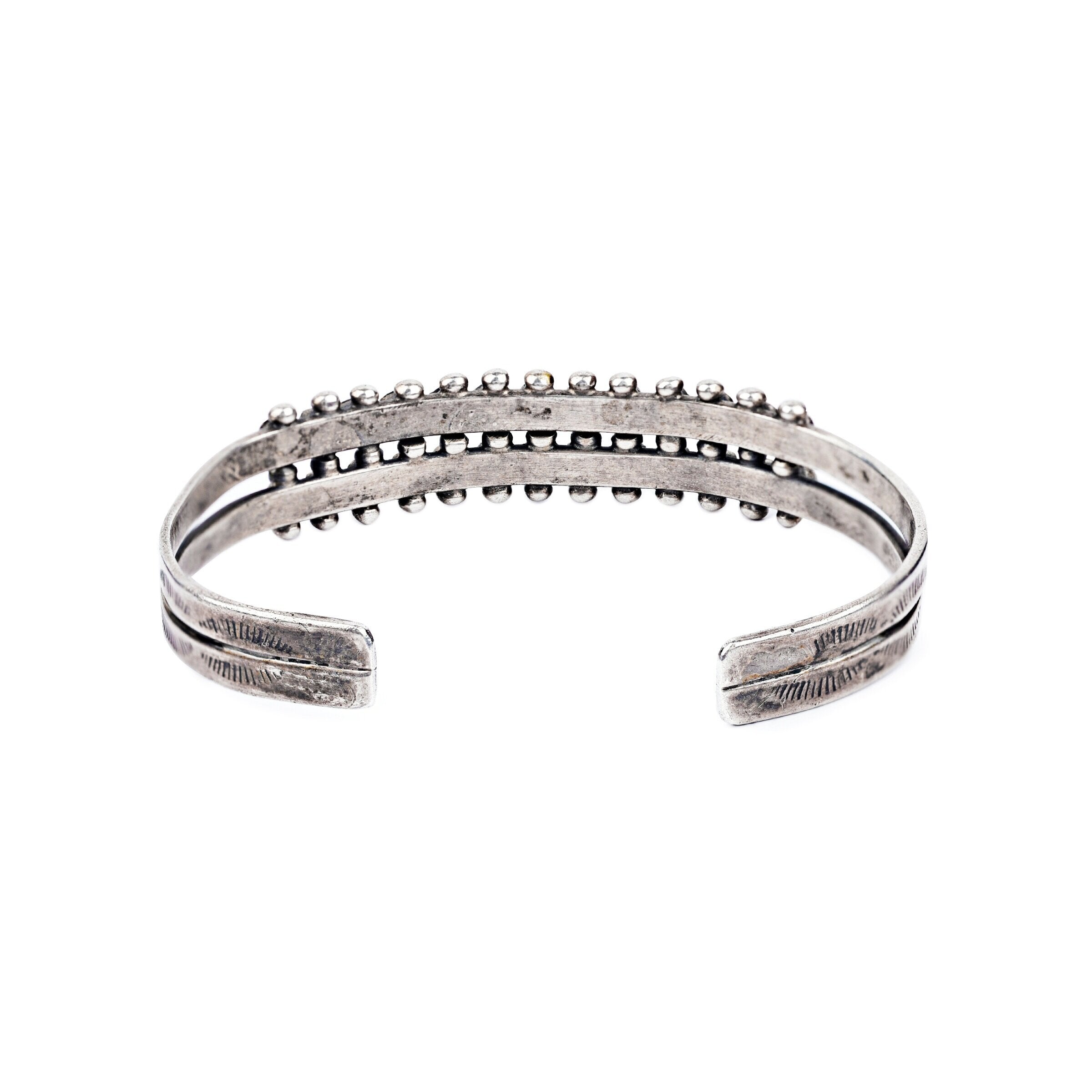 Vintage Zuni Petit Point Turquoise Cuff, c. 1950's