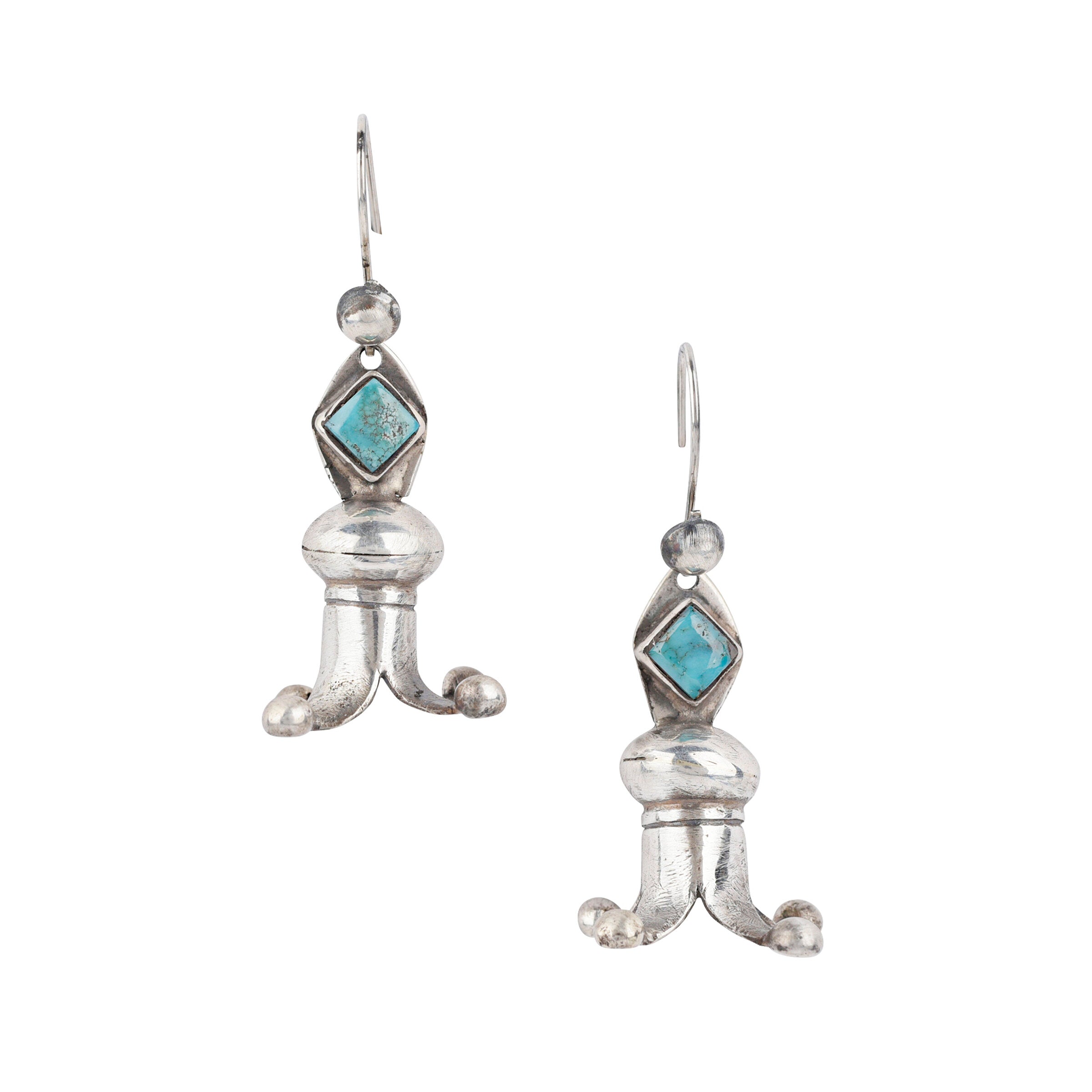 Turquoise squash blossom deals earrings