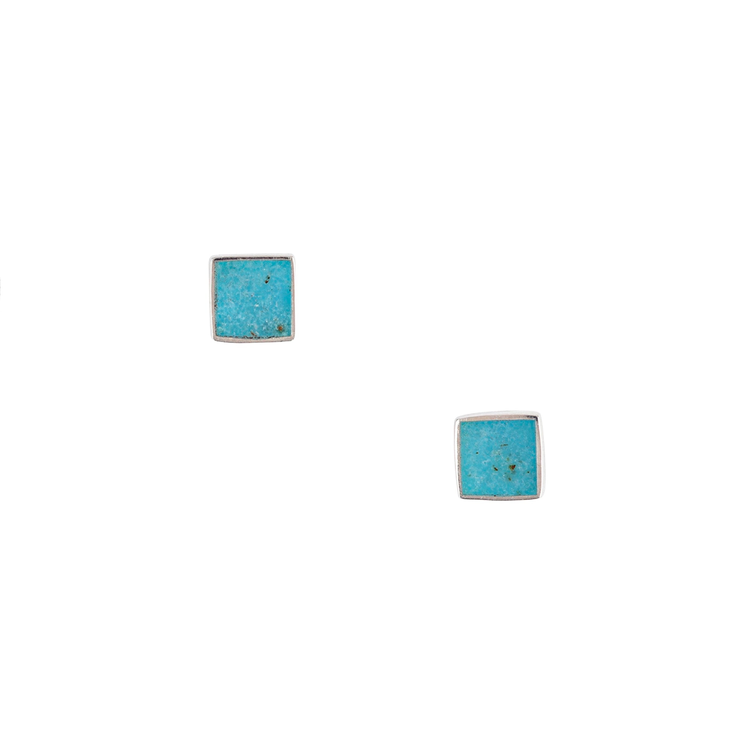 Timeless Square Earrings - Turquoise