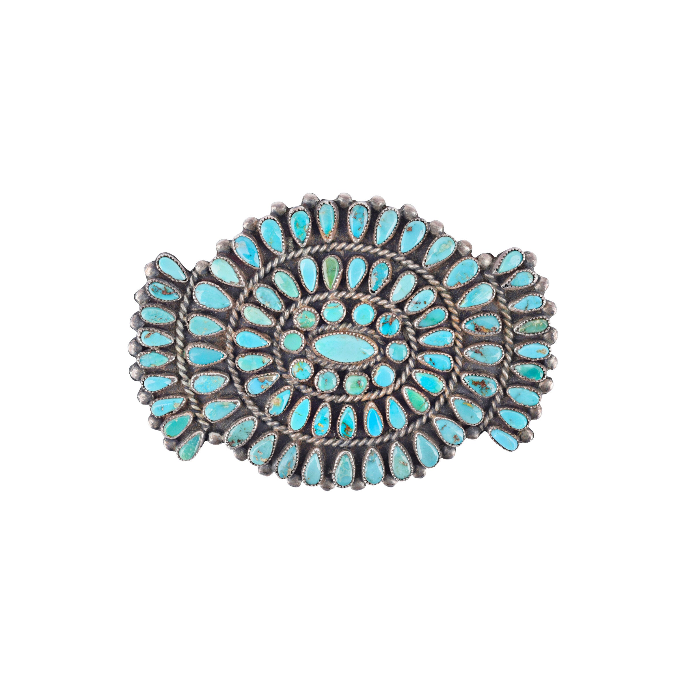 Vintage Zuni Turquoise Pin, c. 1960's
