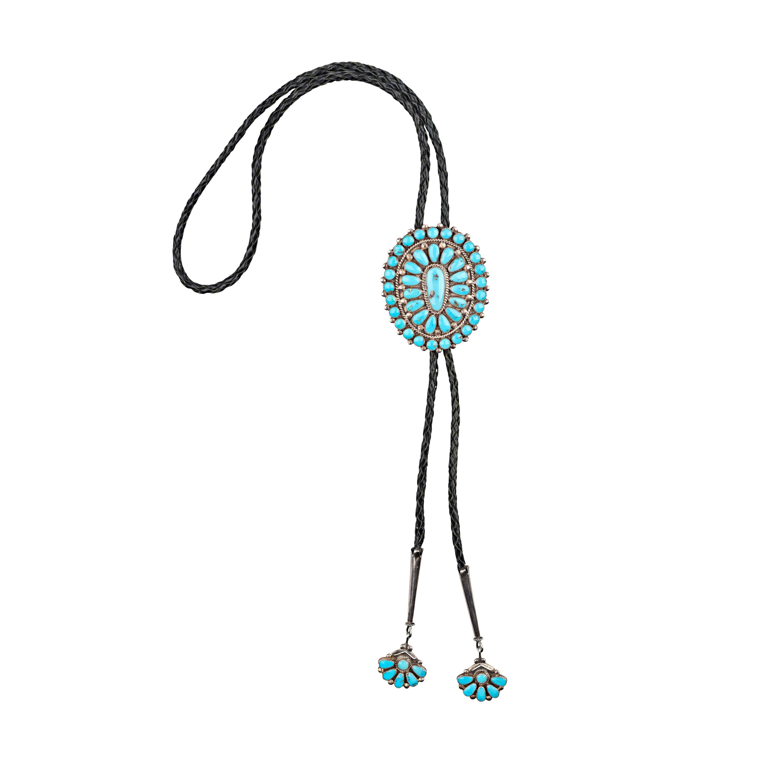The In Bloom Petit Point Bolo Tie, c. 1960's