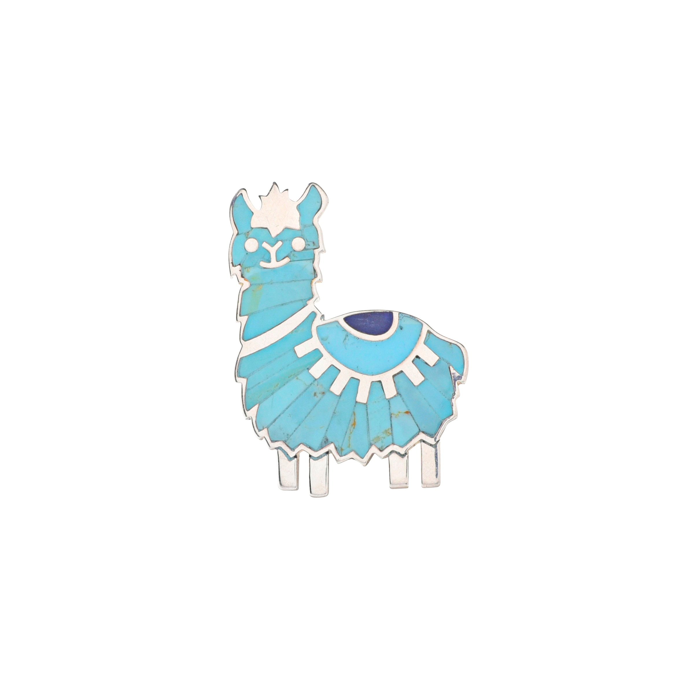 Inlay Llama Pin