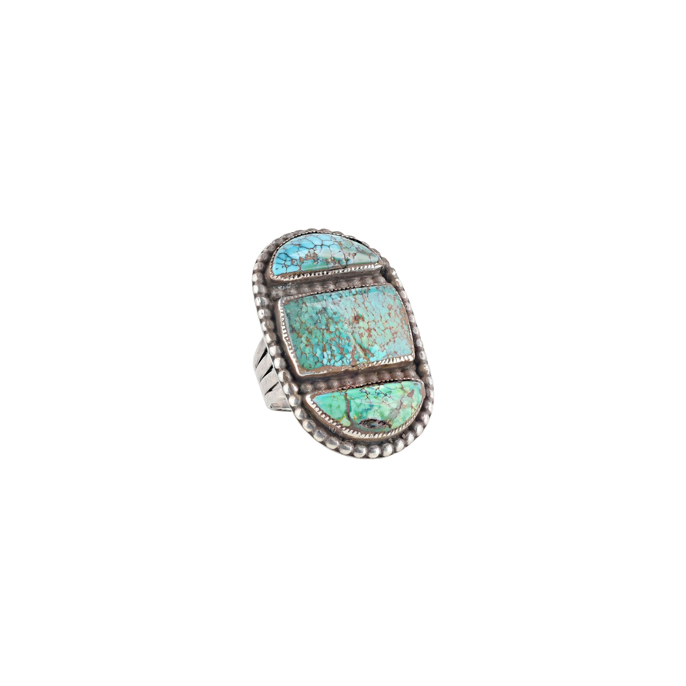 Vintage #8 Turquoise Ring - Size 7
