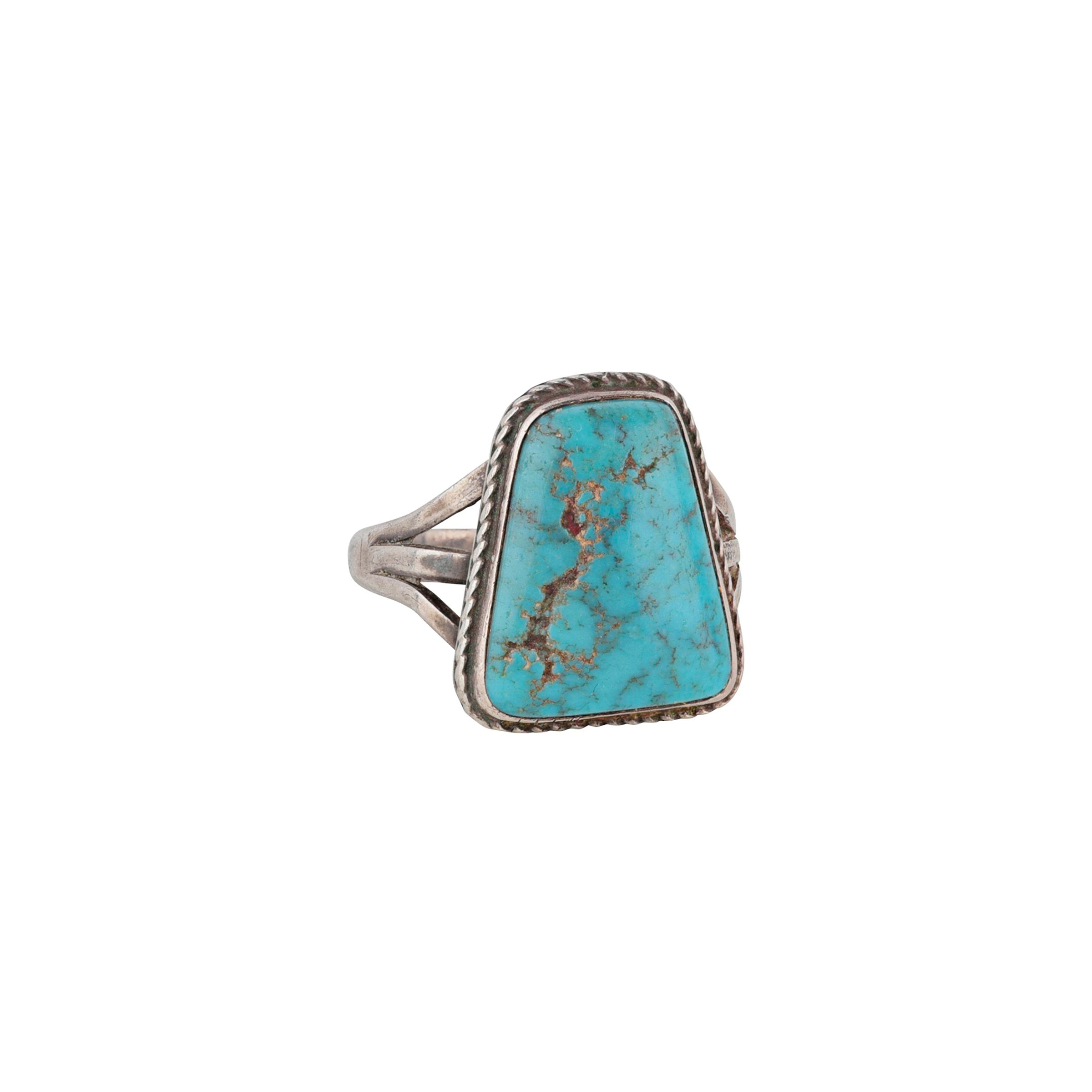 Vintage Navajo Turquoise Ring - Size 9 1/2