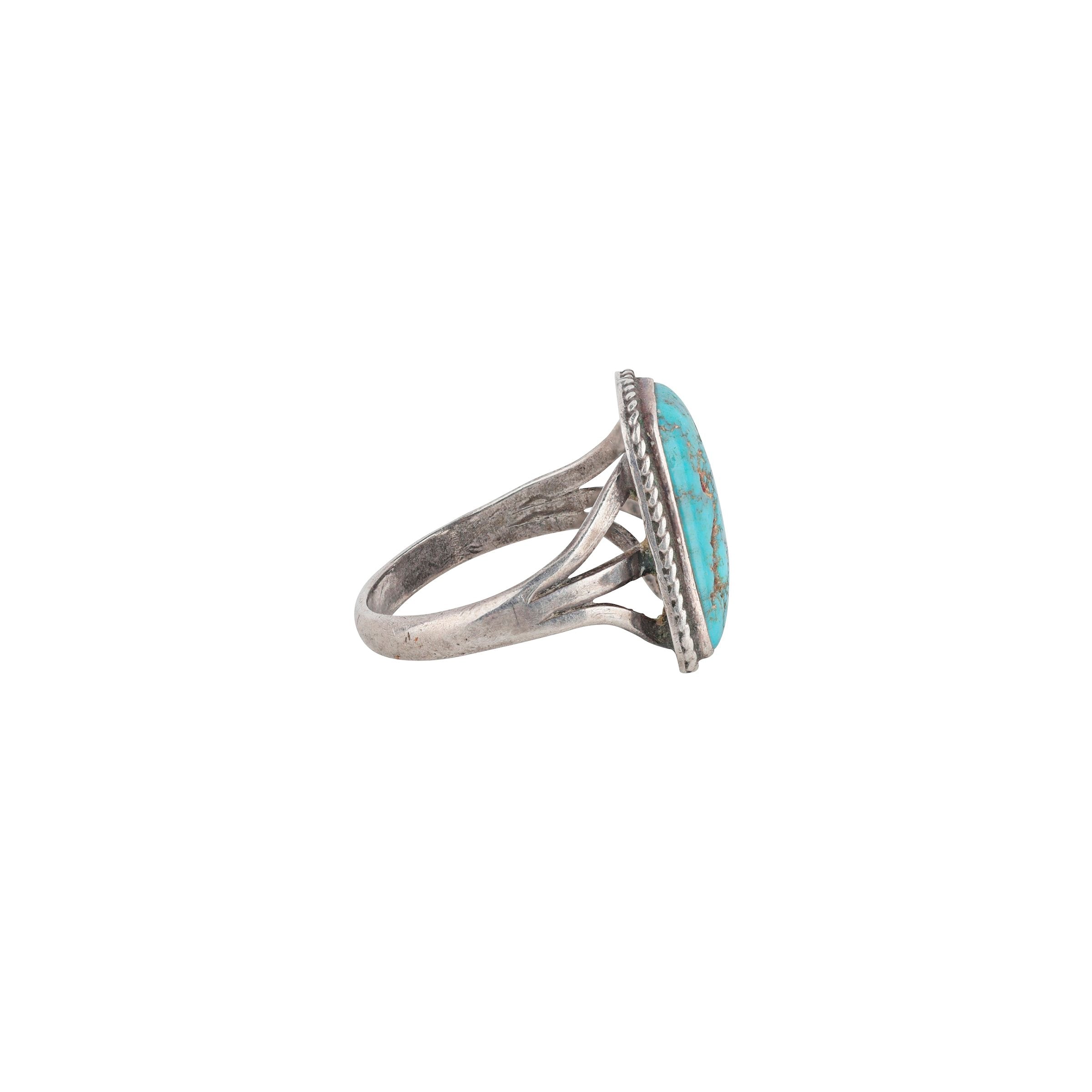 Vintage Navajo Turquoise Ring - Size 9 1/2