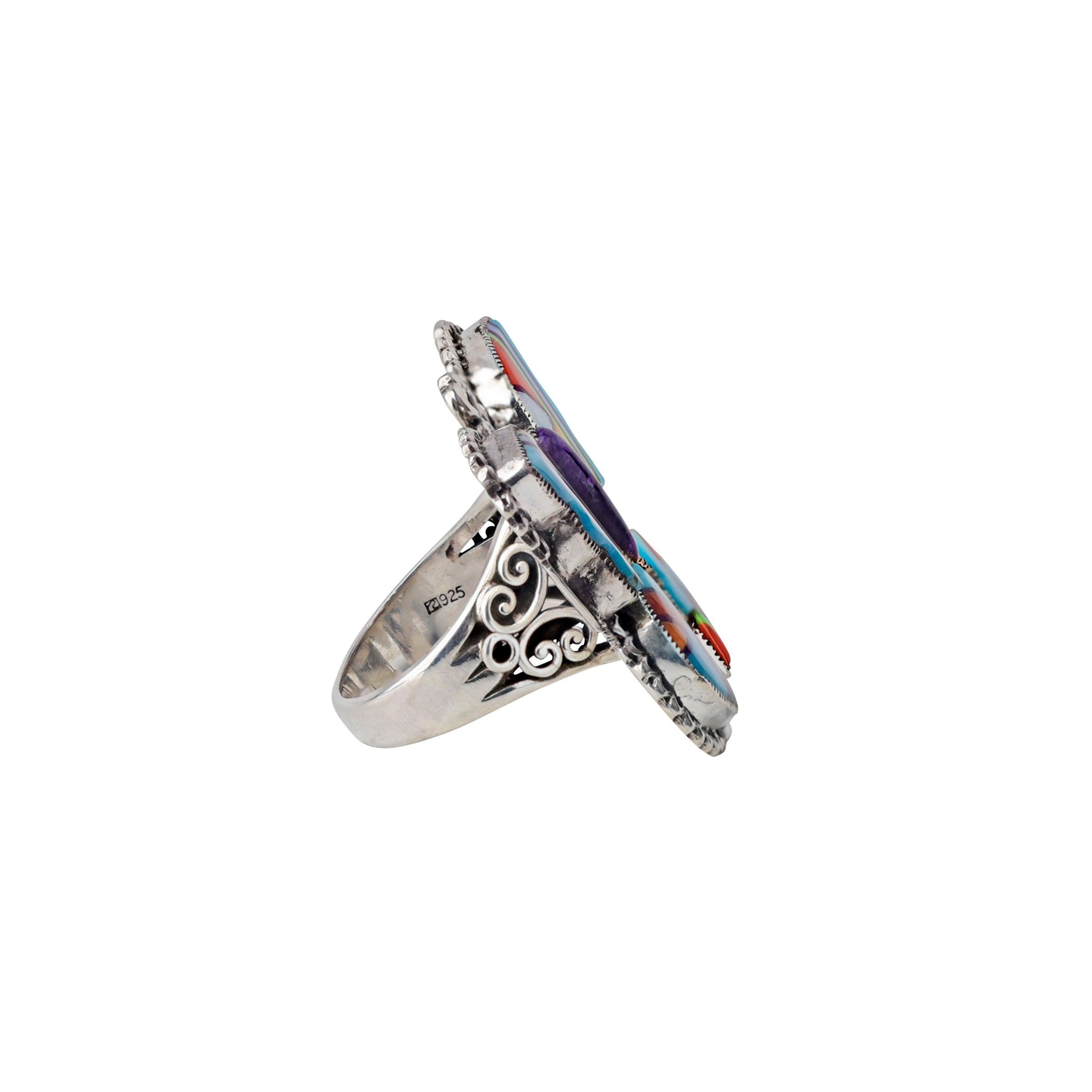 Aldrich Art Inlay Butterly Ring - Size 8