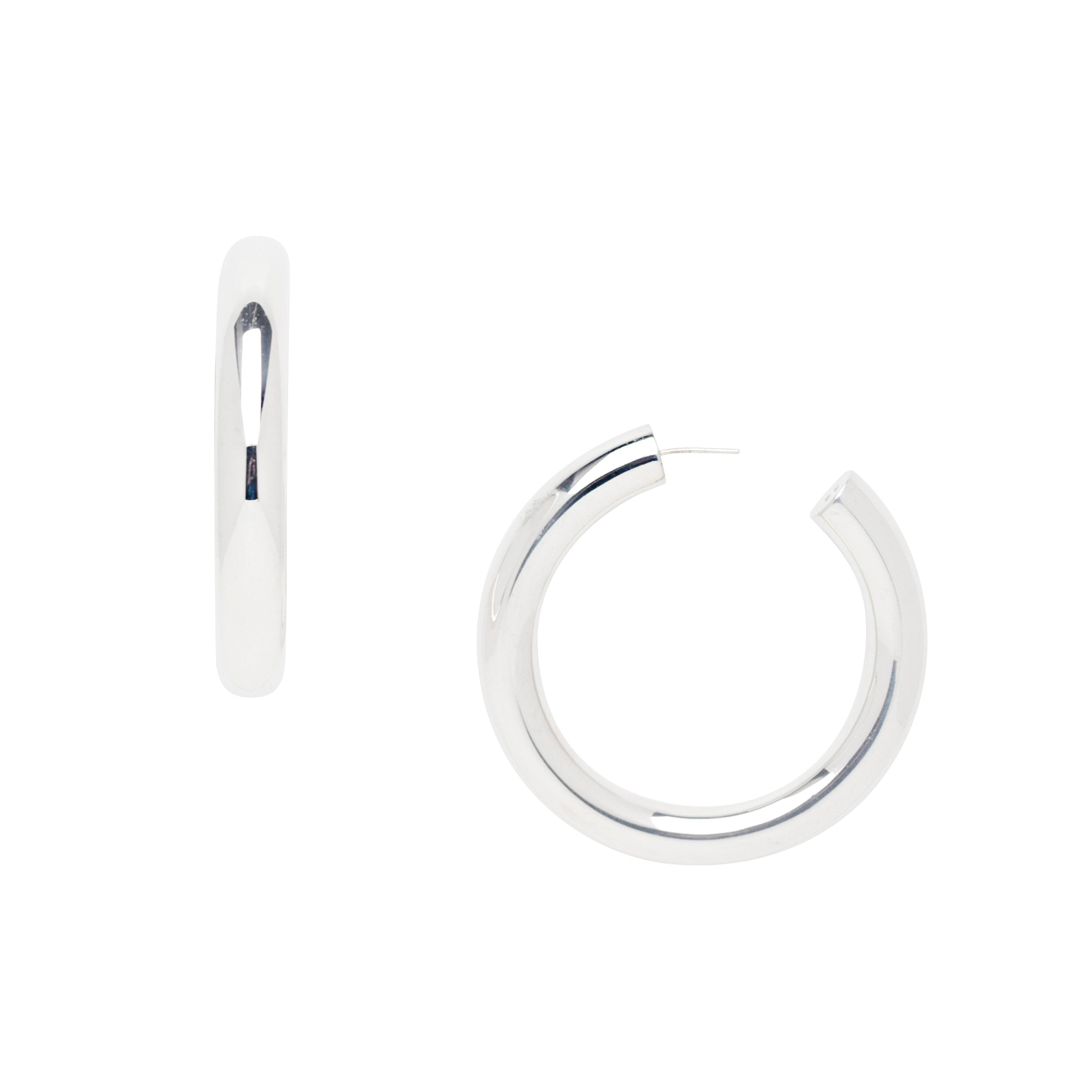 Sterling silver hoop earrings from The Boys.