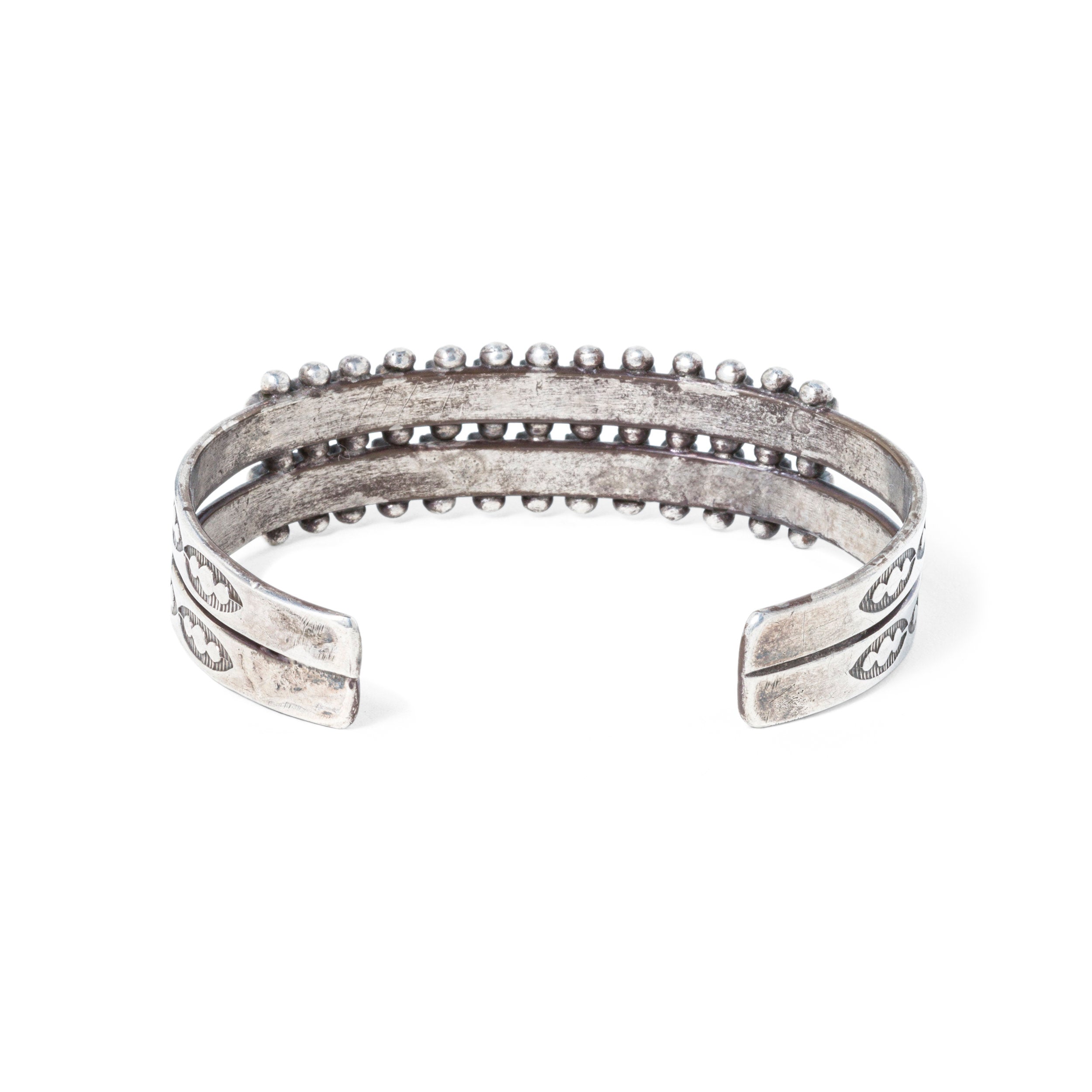 Vintage Zuni Turquoise Row Cuff, c. 1950