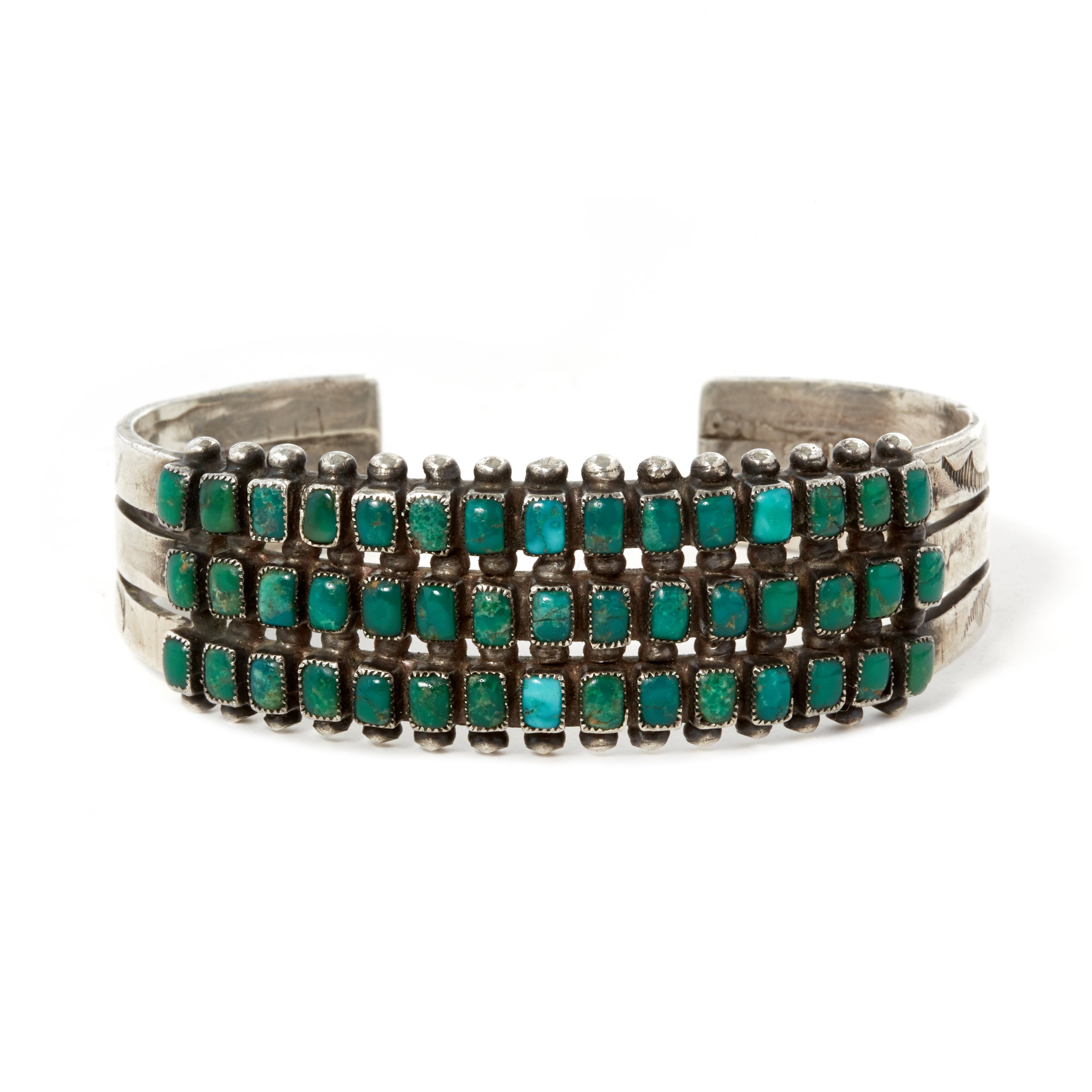 Vintage Zuni Row Cuff, c. 1940