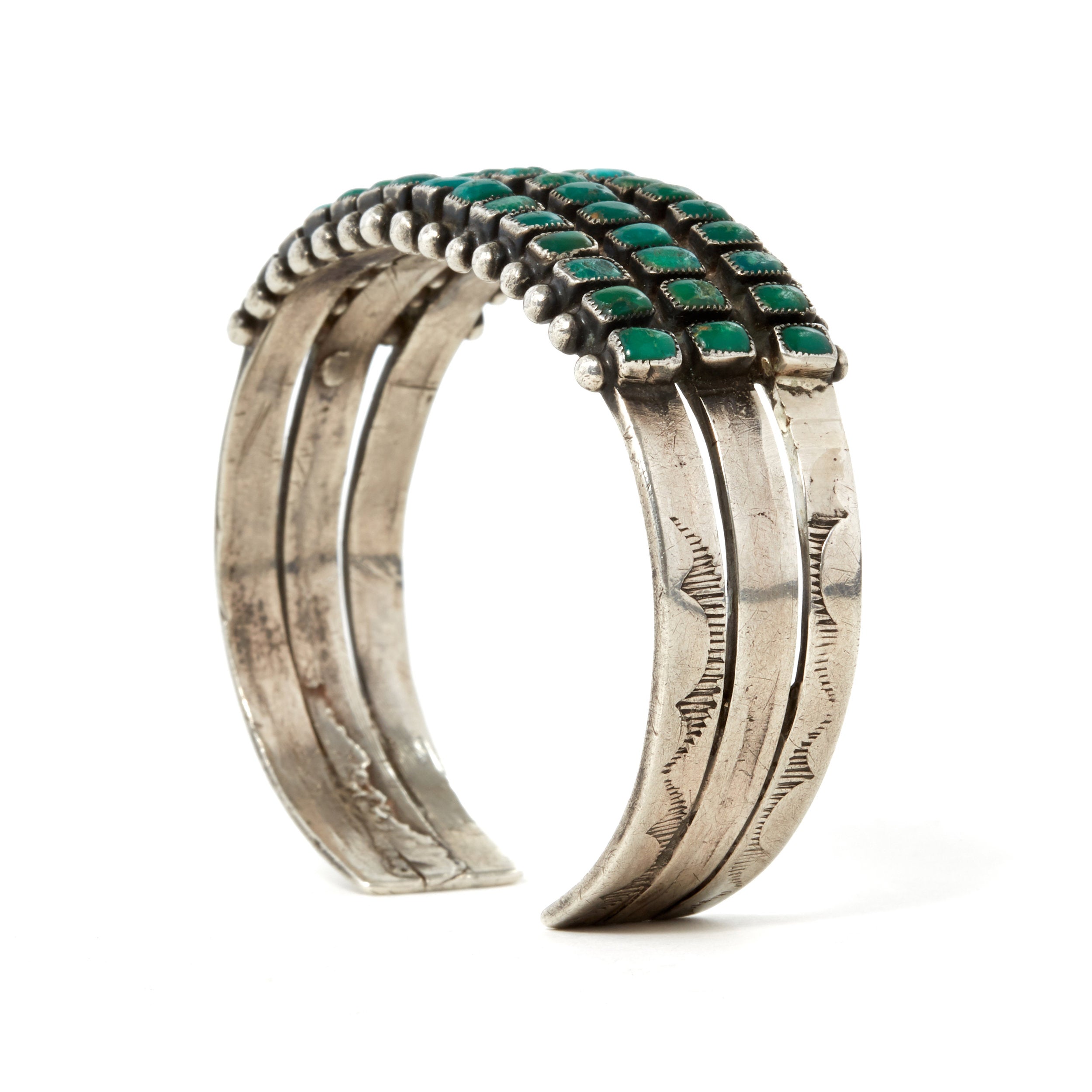 Vintage Zuni Row Cuff, c. 1940