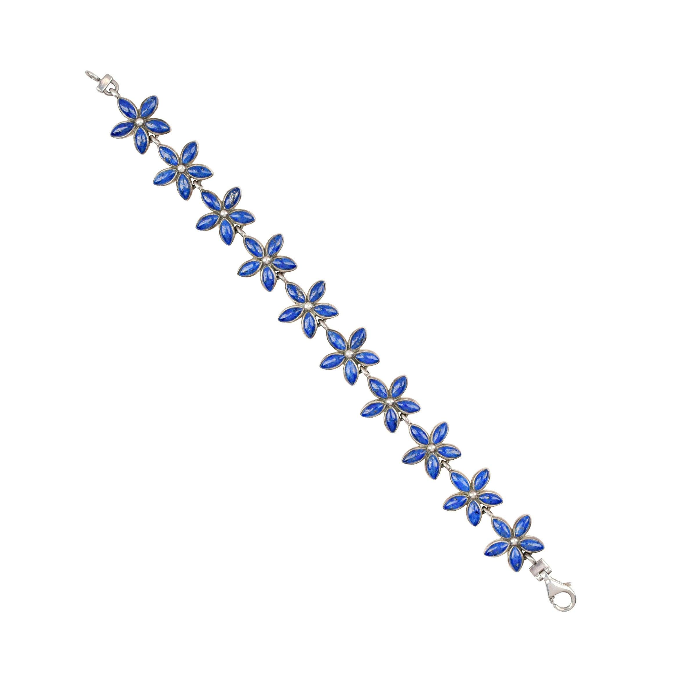 Flower Petal Bracelet - Lapis